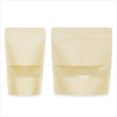 画像1: 和紙クラフト スタンドチャック袋 窓付き (1)